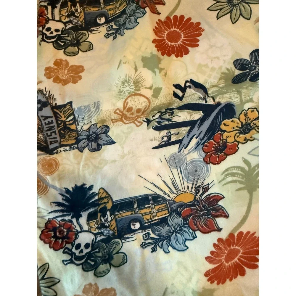 Walt Disney World Mens Mickey Mouse Tropical Tiki Boxer Lounge Shorts Medium M